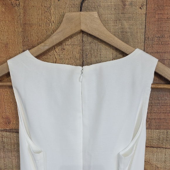 😊White House Black Market Elegant Pencil White Sleeveless Dress - Picture 7 of 13